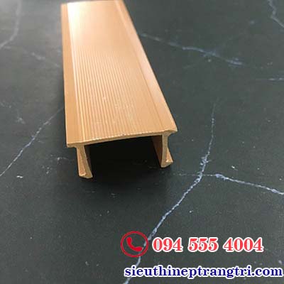 Nẹp góc nhựa rãnh tô trát màu vàng